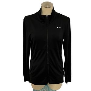 Nike Black Women’s Dry-Fit Workout Zip Up Long Sleeve Jacket size Medium Pockets